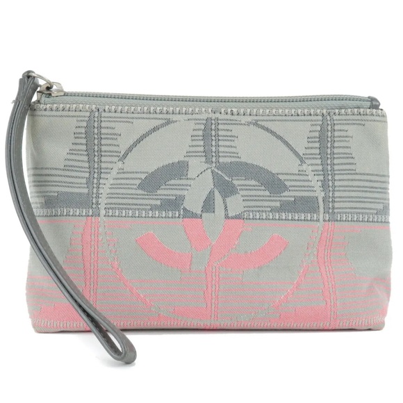 CHANEL Pouch Clutch Bag Gray Pink - Picture 2 of 12